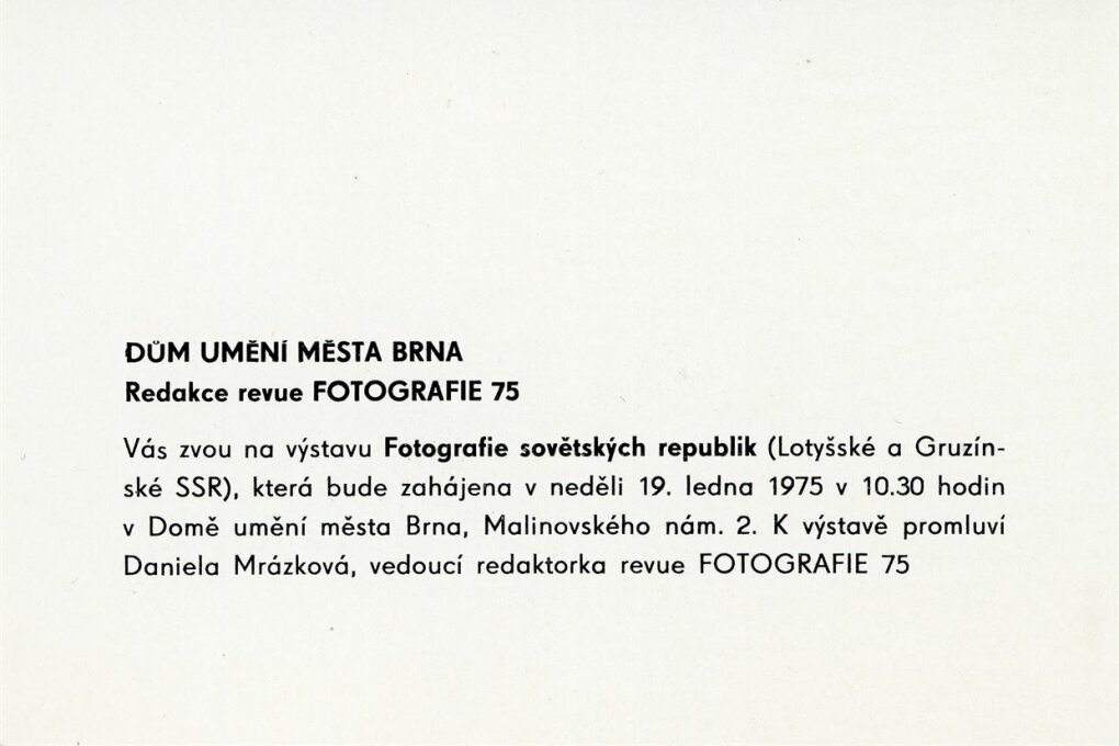 Fotografie Lotyšské a&nbsp;Gruzinské SSR